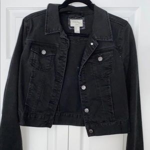 Black denim jacket